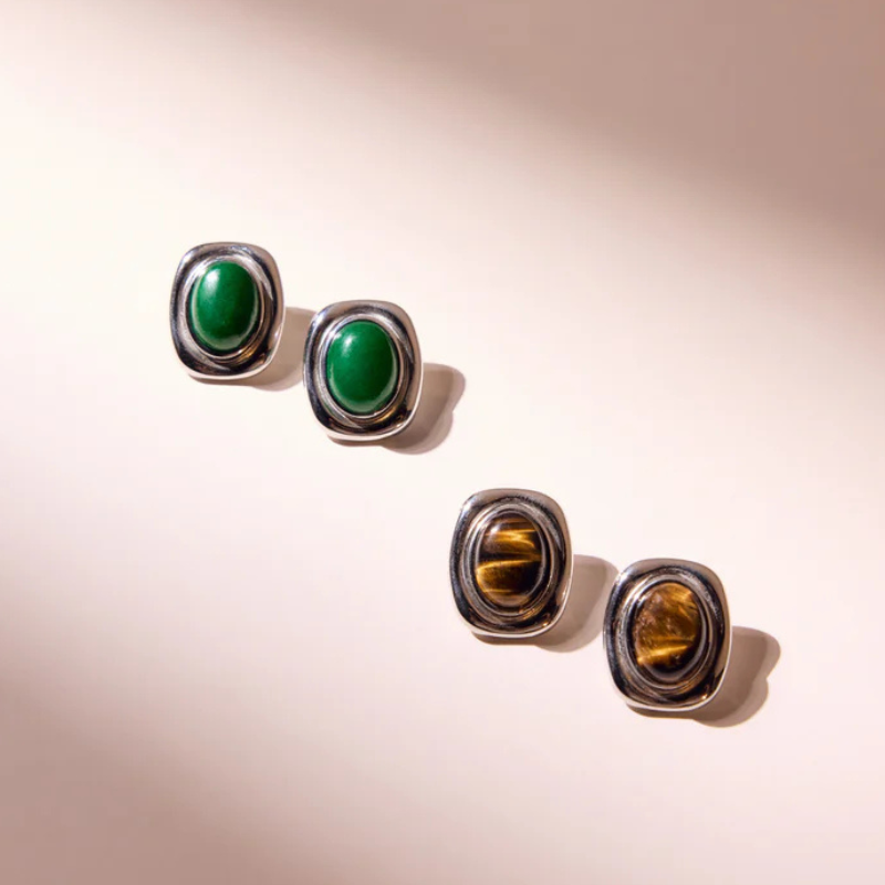 Vintage Gemstone Earrings - Estelle