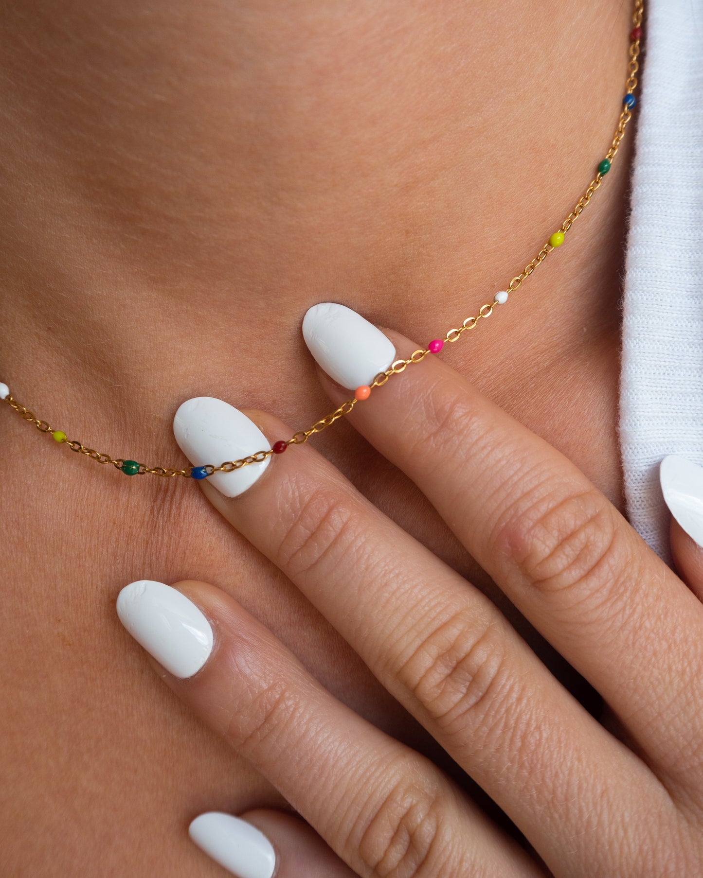 Alba - Rainbow and gold necklace