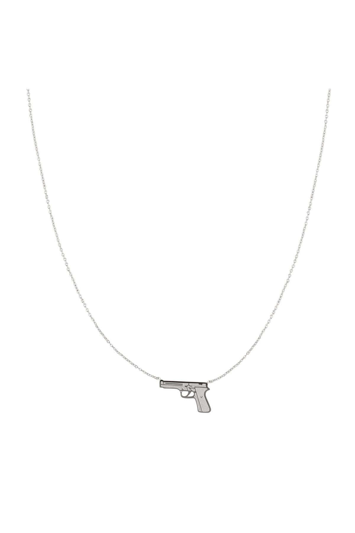 Pistol Pendant Necklace - Raven