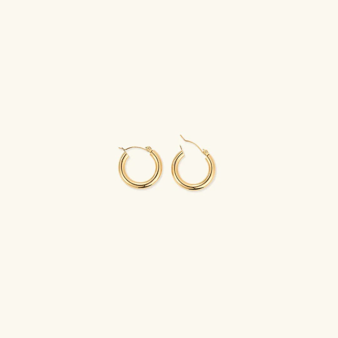 Classic Gold-Plated Round Hoops - Lea
