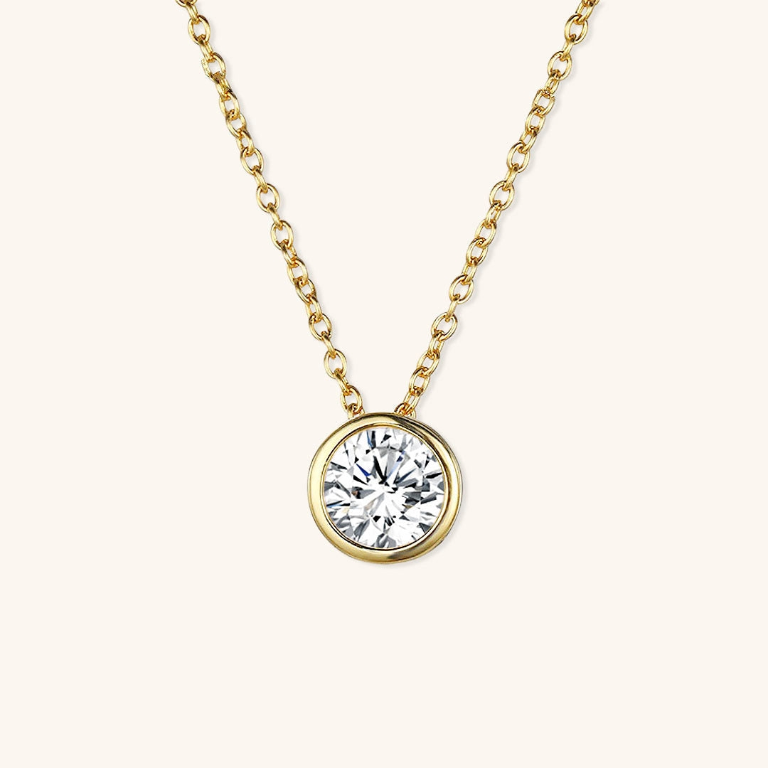 Radiant Birthstone Pendant Necklace - Amelia