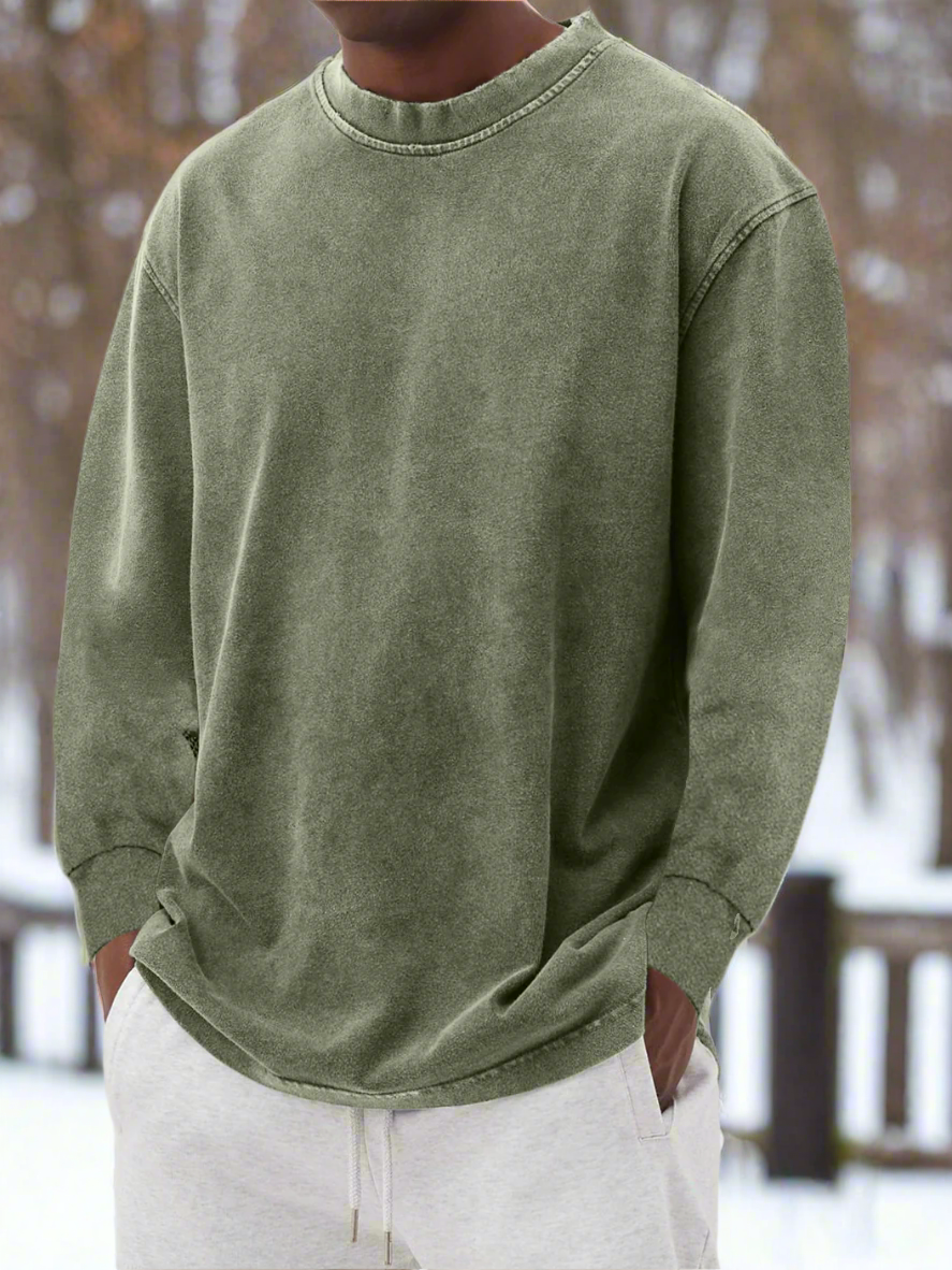 Harry Cotton Crewneck Sweater | Relaxed Fit Casual Sweater