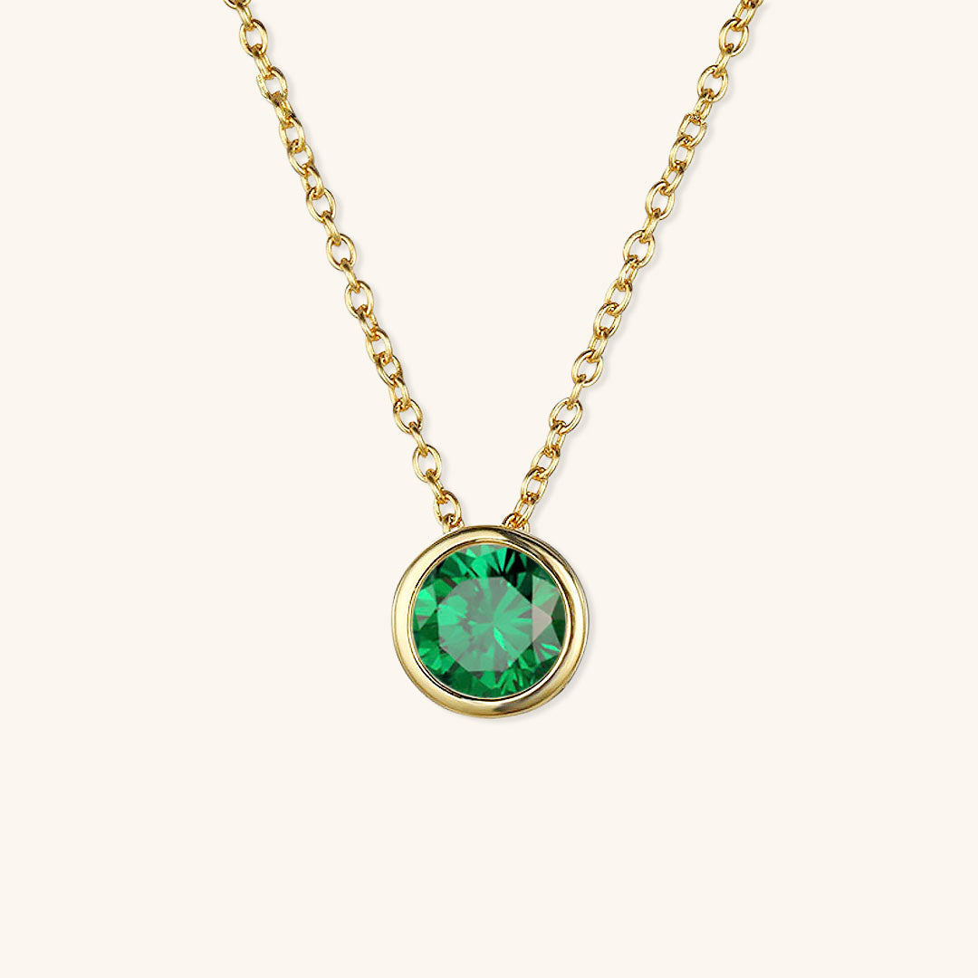 Radiant Birthstone Pendant Necklace - Amelia