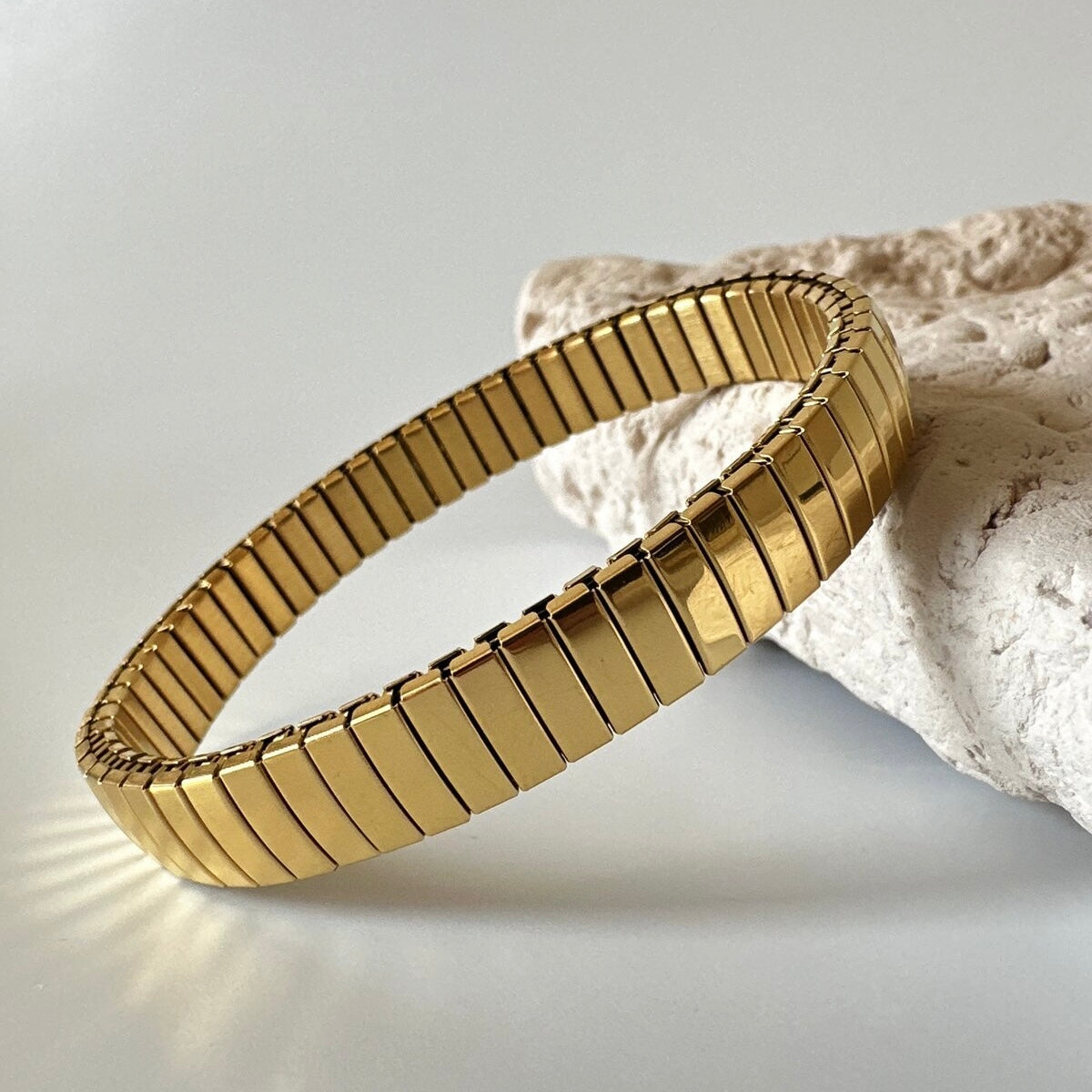 Rectangle Link Stretch Bracelet