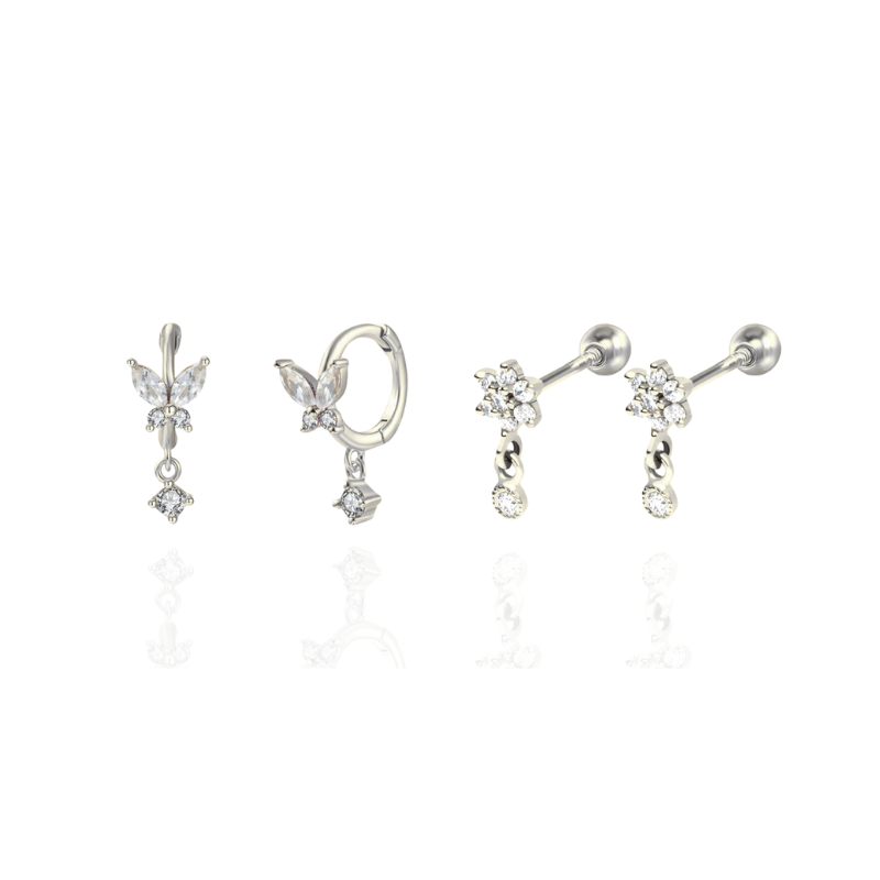 Crystal Zirconia Drop Earrings - Millie