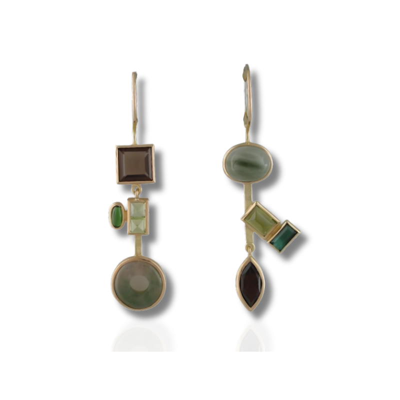 Drop Earrings with Colorful Stones | Emma
