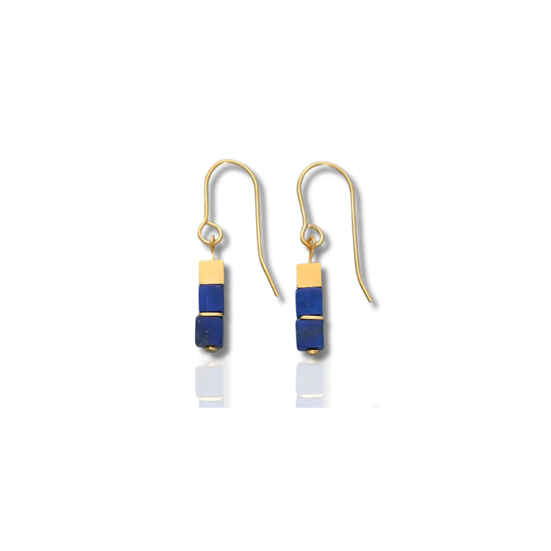 Blue Cube Earrings - Zara