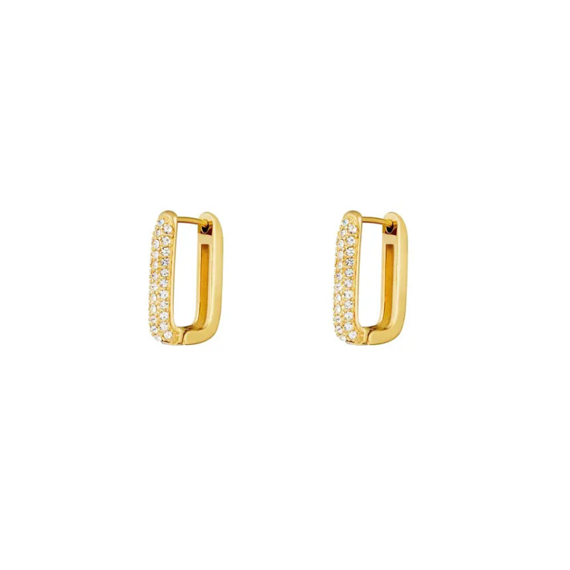Sparkling Hoop Earrings - Luna