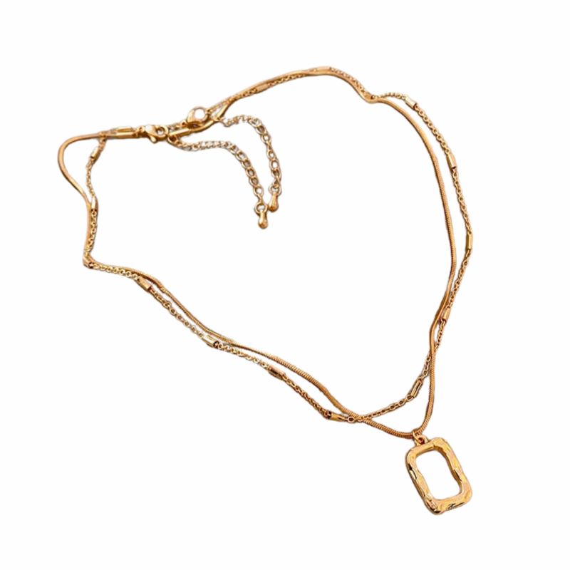 Layered Pendant Necklace - Elise
