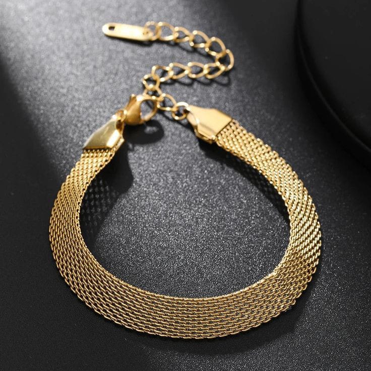 Golden Mesh Bracelet