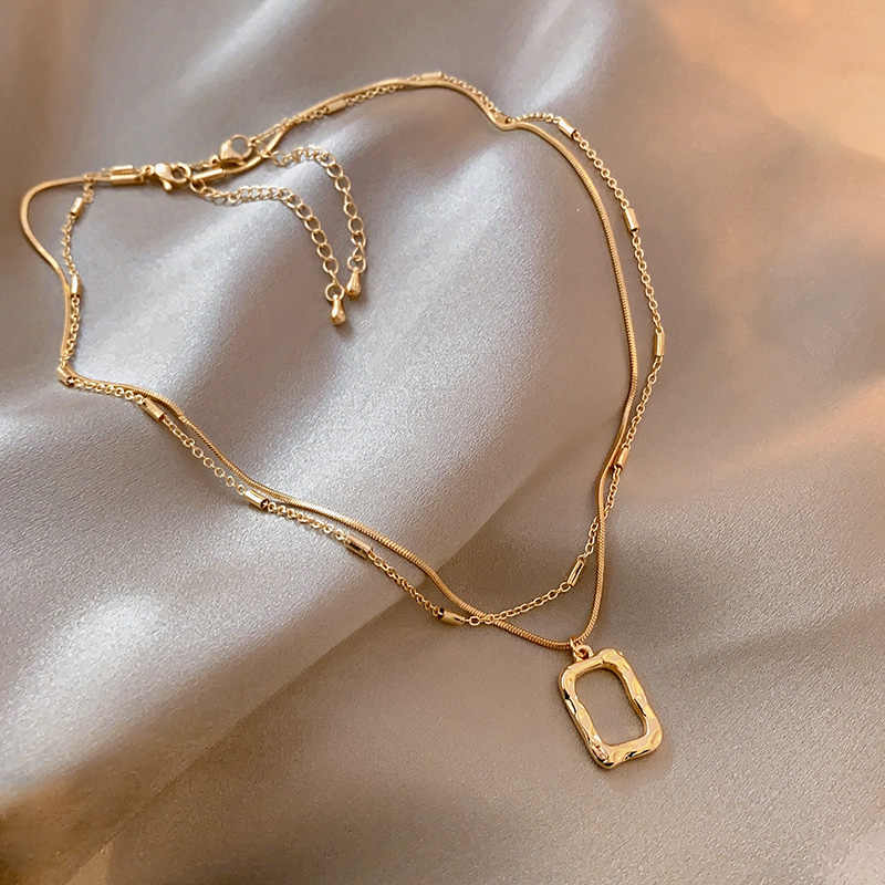 Layered Pendant Necklace - Elise
