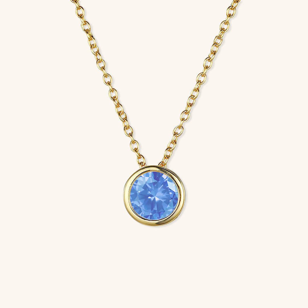 Radiant Birthstone Pendant Necklace - Amelia