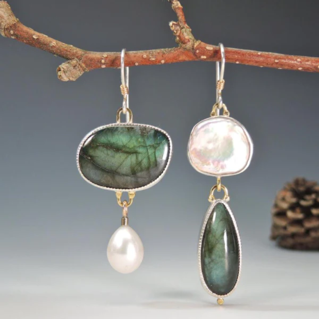 Vintage Stone Earrings | Emma
