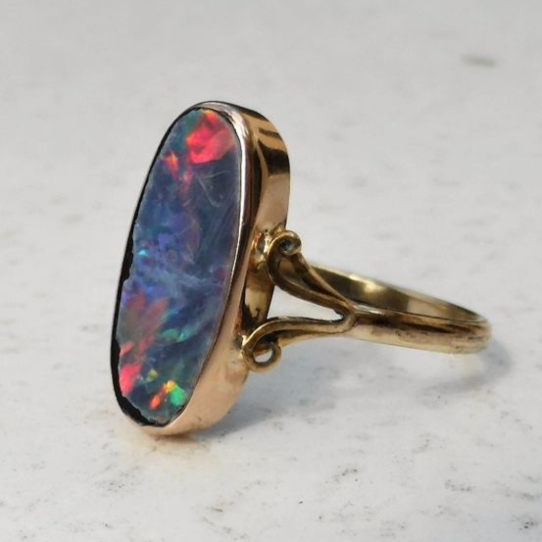Vintage Colorful Opal Ring | Lily