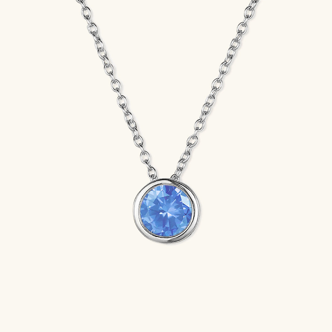Radiant Birthstone Pendant Necklace - Amelia