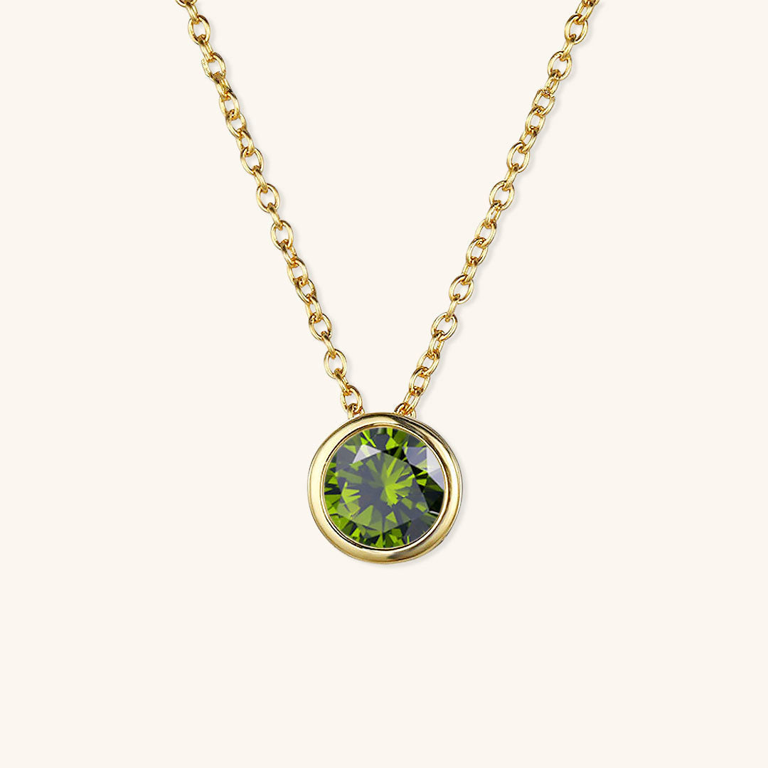 Radiant Birthstone Pendant Necklace - Amelia
