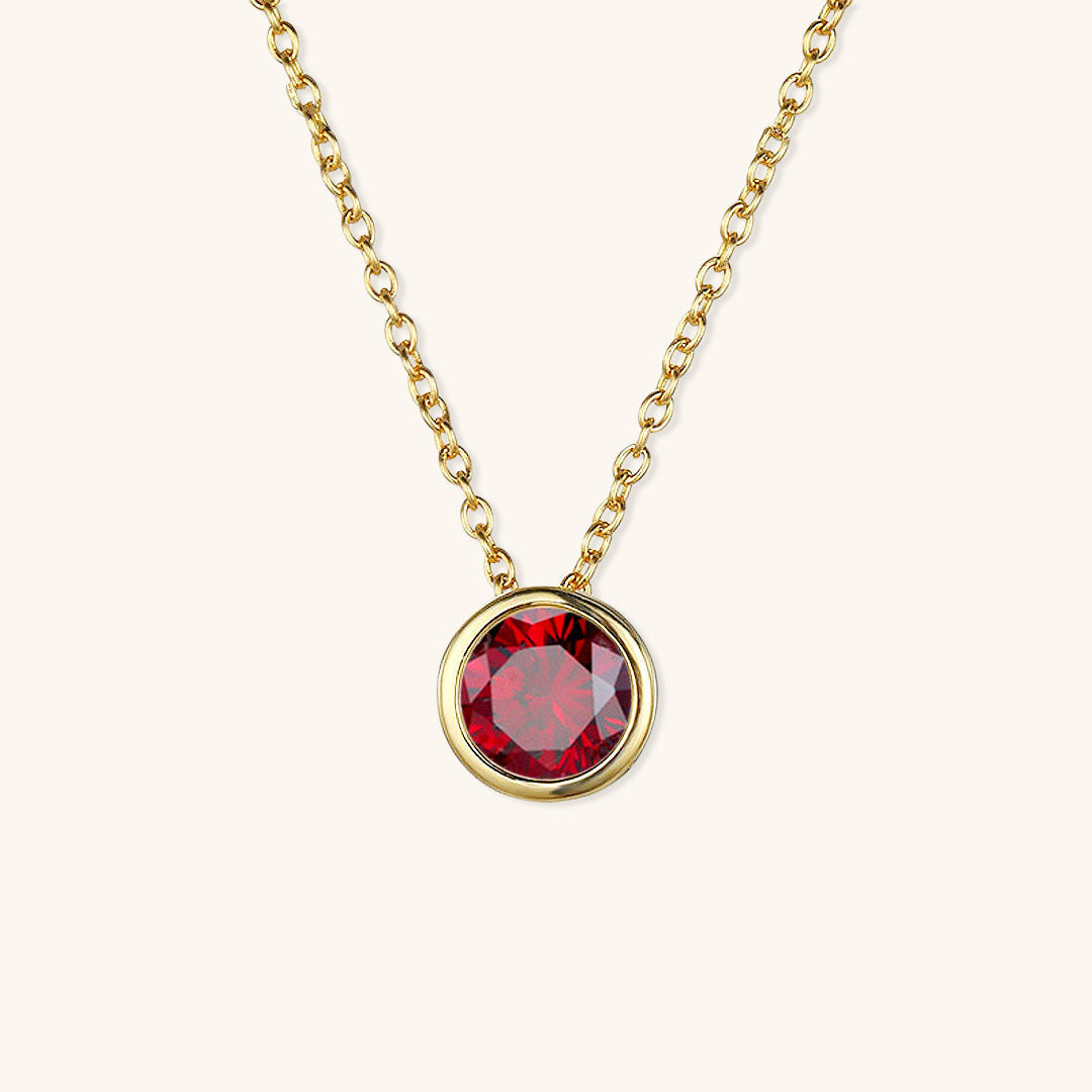 Radiant Birthstone Pendant Necklace - Amelia