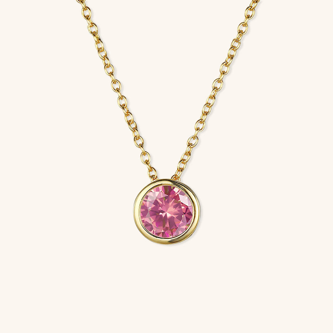 Radiant Birthstone Pendant Necklace - Amelia