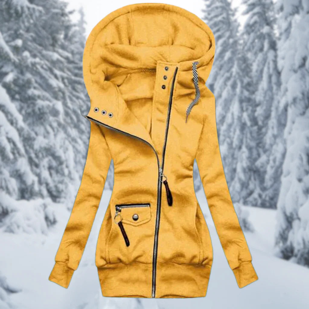 Isabella Fleece Hooded Jacket | Slim Fit Casual Jacket