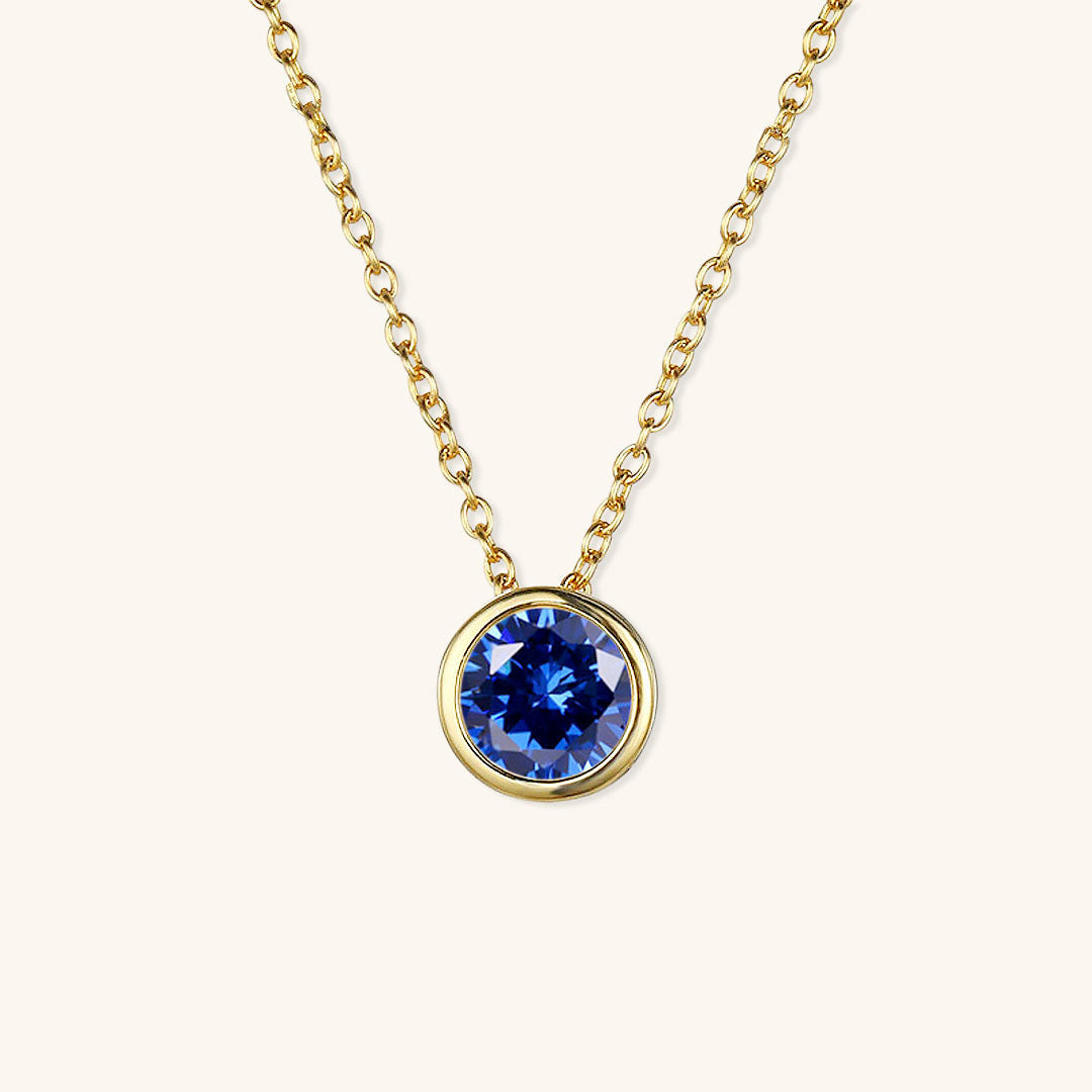 Radiant Birthstone Pendant Necklace - Amelia