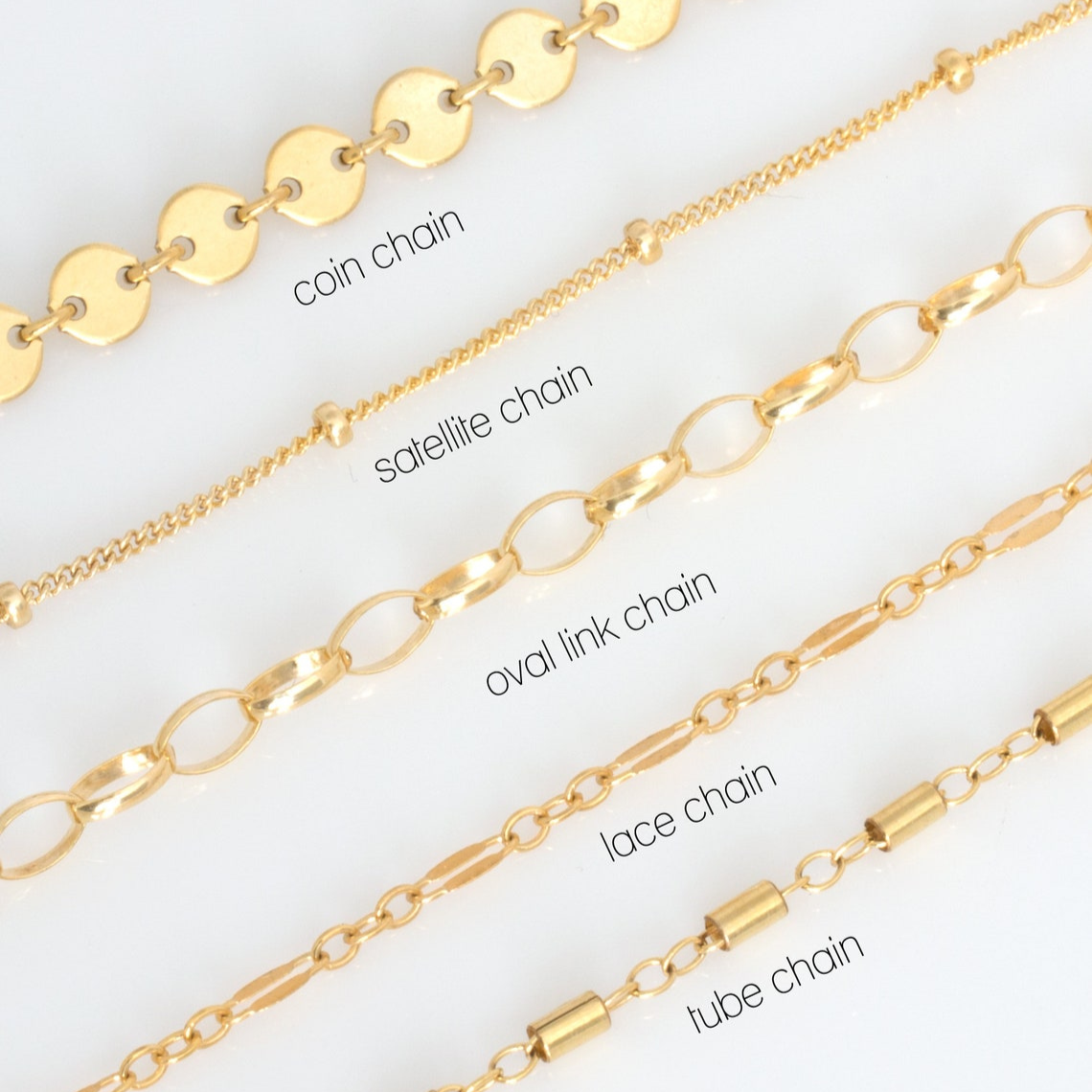 Tube chain disc bracelet - Layer bracelet set