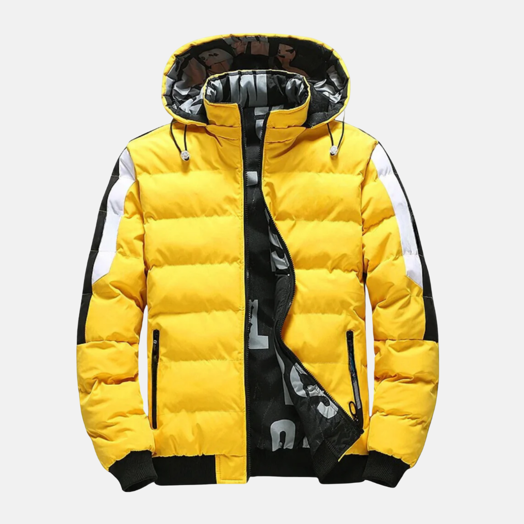 Theodore Nylon Puffer Jacket | Quilted Hooded Jacket