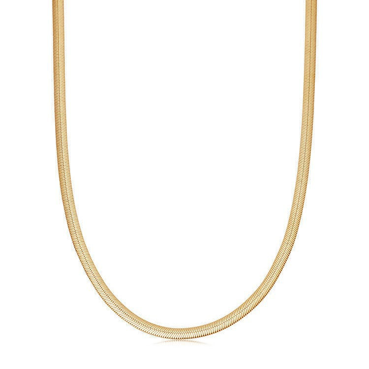 Snake chain - herringbone collabon necklace