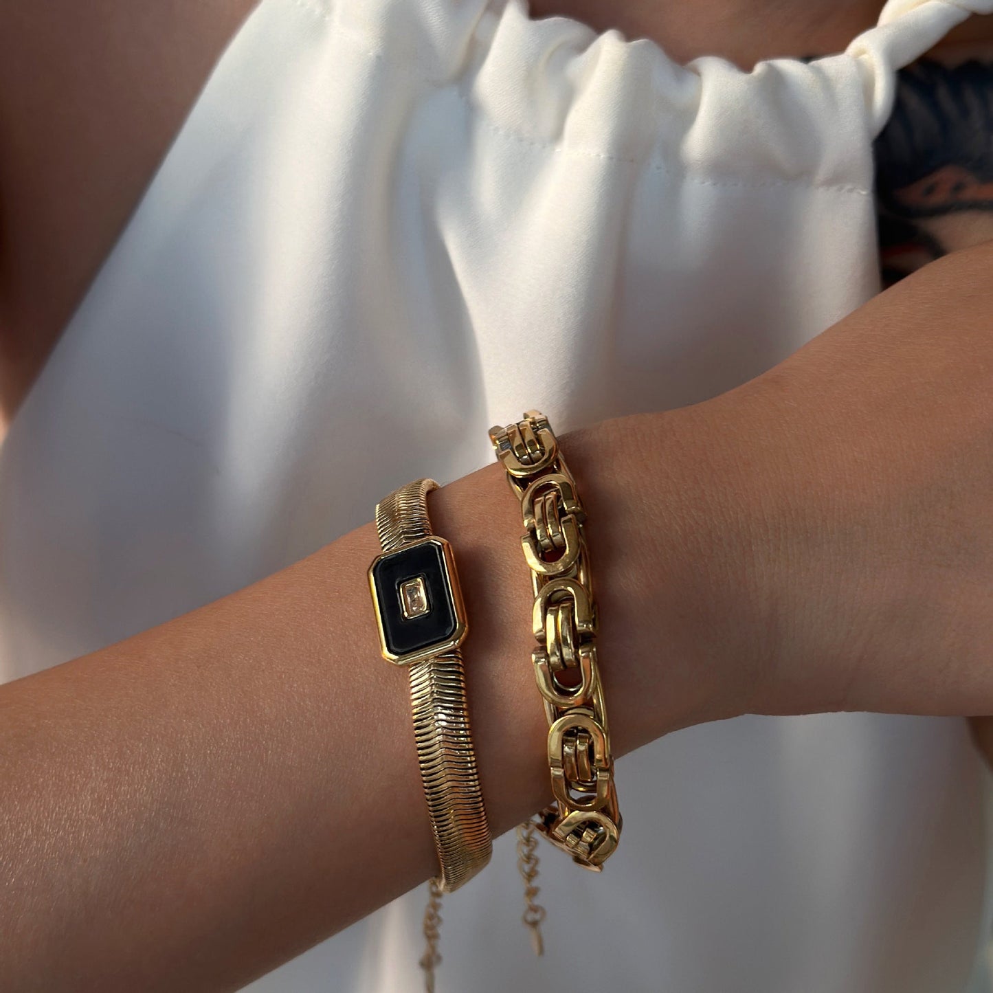 Retro Mirror Shell Square Brand Bracelets