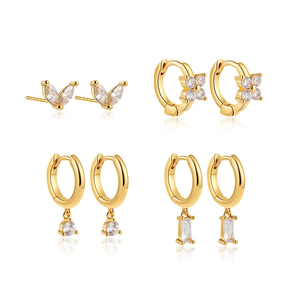 Flower Earrings Set for Women - Zara