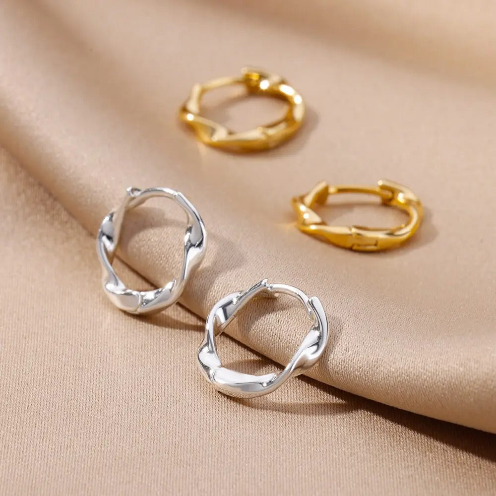 Twisted Hoop Earrings – Liora