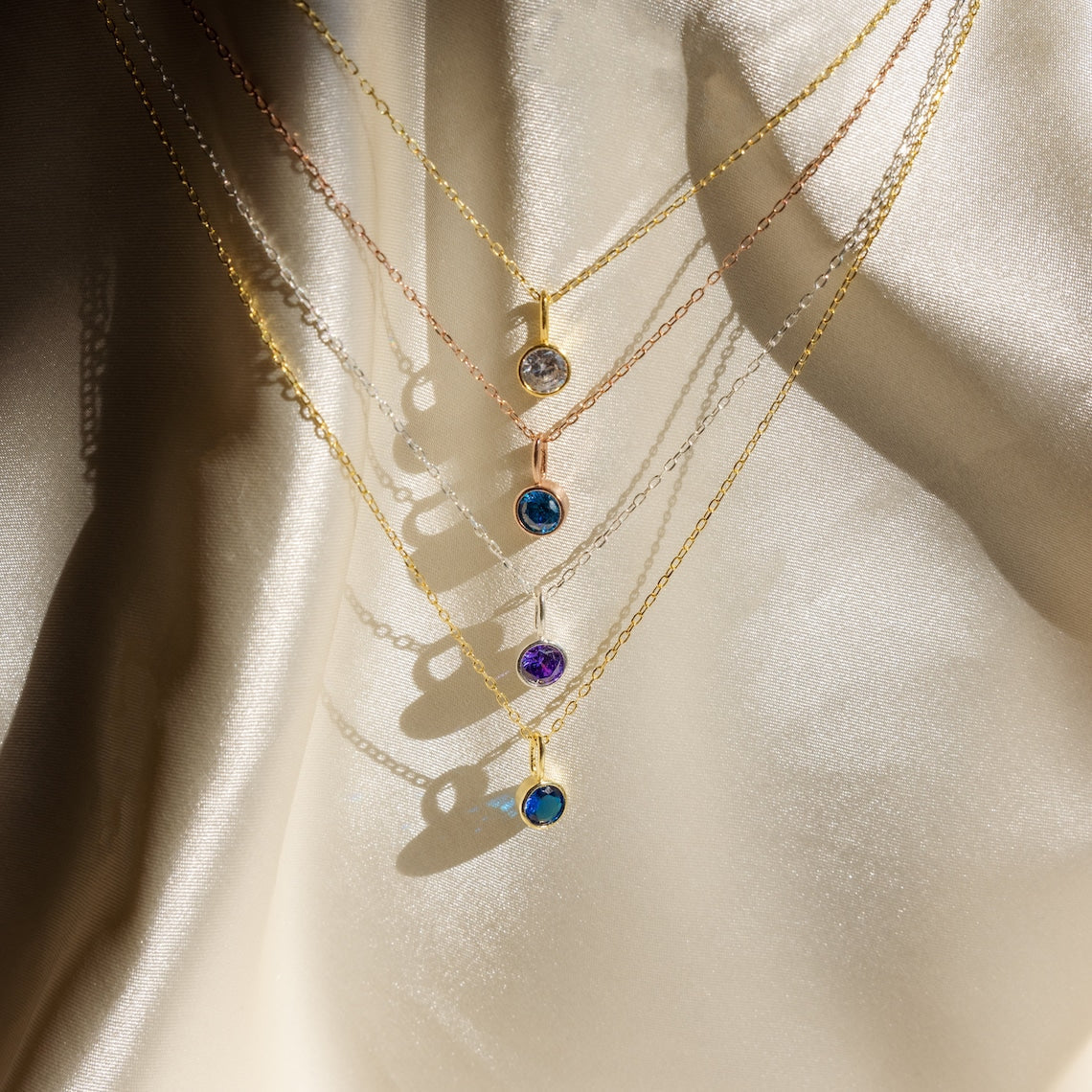 Birthstone necklace - Gemstone necklace