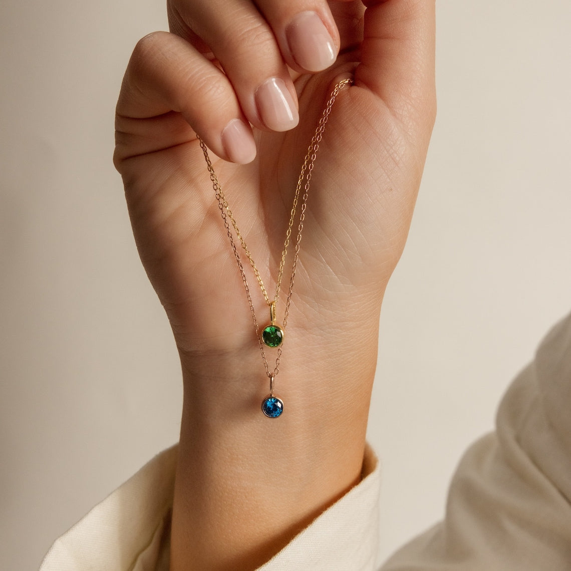 Birthstone necklace - Gemstone necklace