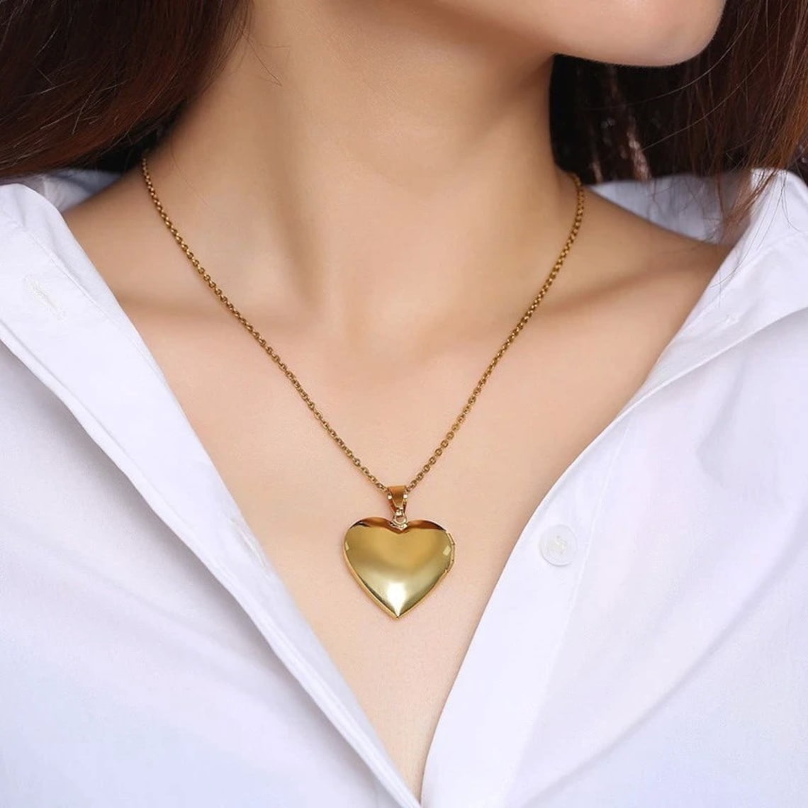 Large heart - Romantic love necklace
