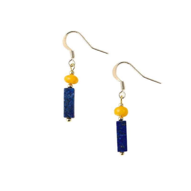 Lapis Blue Drop Earrings - Cleo