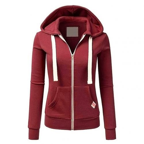 Isabella Fleece Slim Fit Zip-Up Hoodie | Hooded Kangaroo Pocket Hoodie