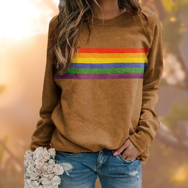 Isla Cotton Ribbed Sweatshirt | Relaxed Fit Striped Sweatshirt