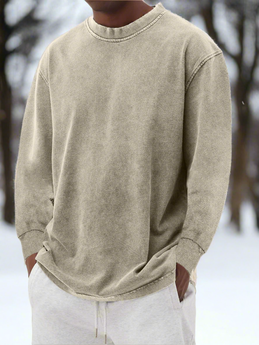 Harry Cotton Crewneck Sweater | Relaxed Fit Casual Sweater