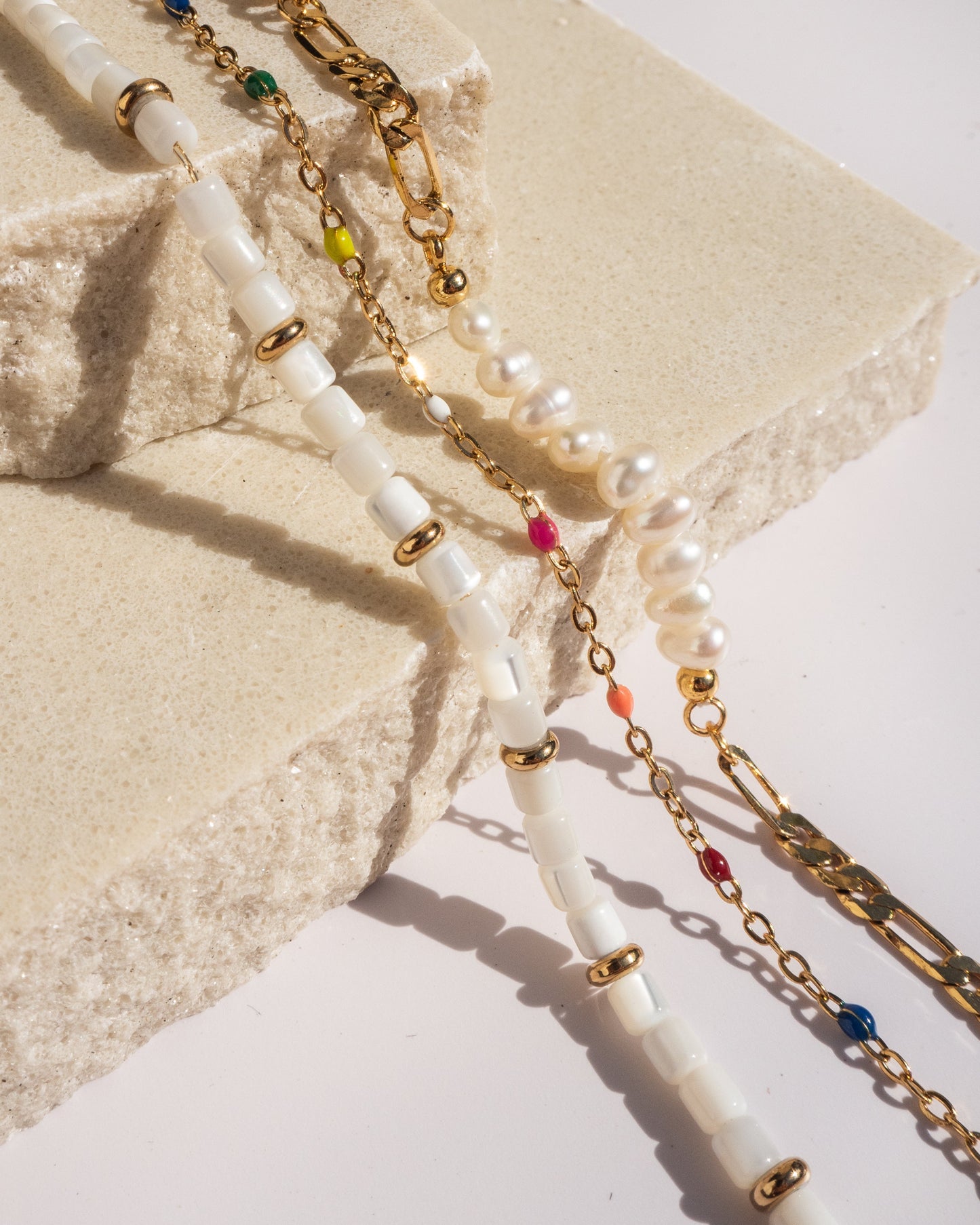 Alba - Rainbow and gold necklace