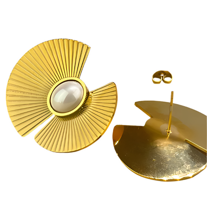 Gold Pearl Earrings - Ninna