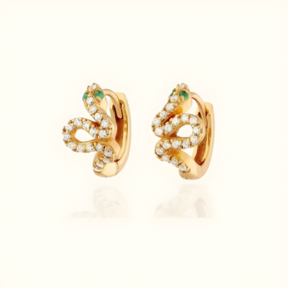 Sparkling Serpent Mini Hoops - Seraphina