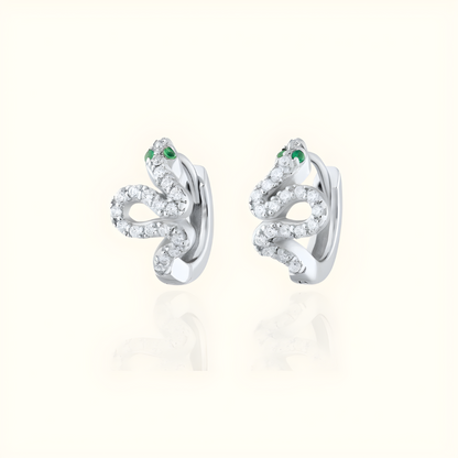 Sparkling Serpent Mini Hoops - Seraphina