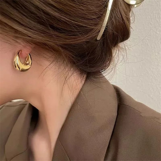 Thick Hoop Earrings - Lily