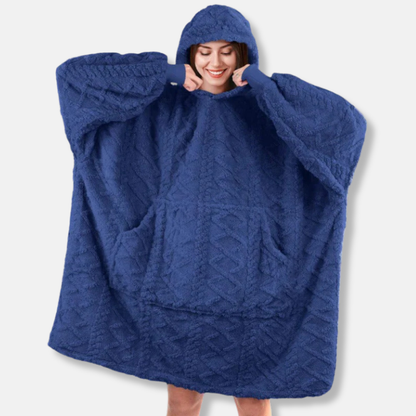 Isabella Fleece Blanket Hoodie | Oversized Hooded Knee-Length Hoodie