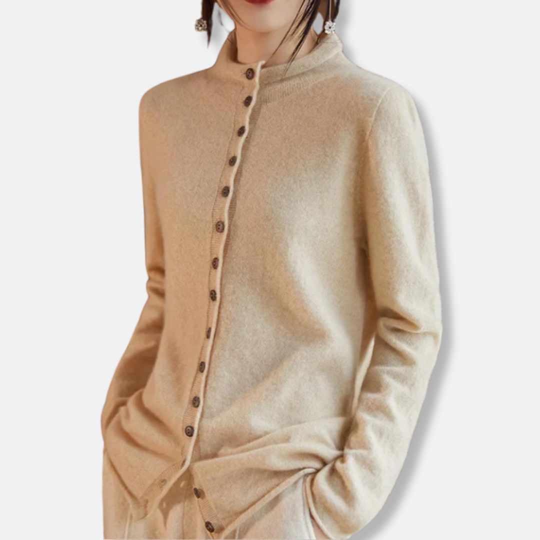 Sofia Wool Two-Piece Set | Relaxed Fit Collared Cardigan Set