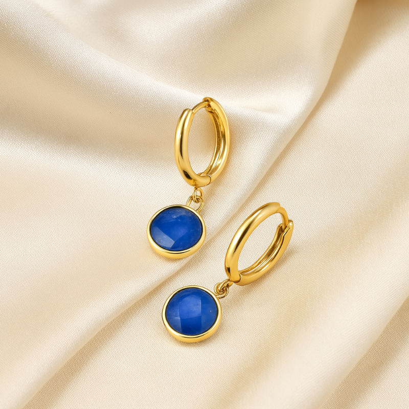 Gold Charm Drop Earrings - Lorena