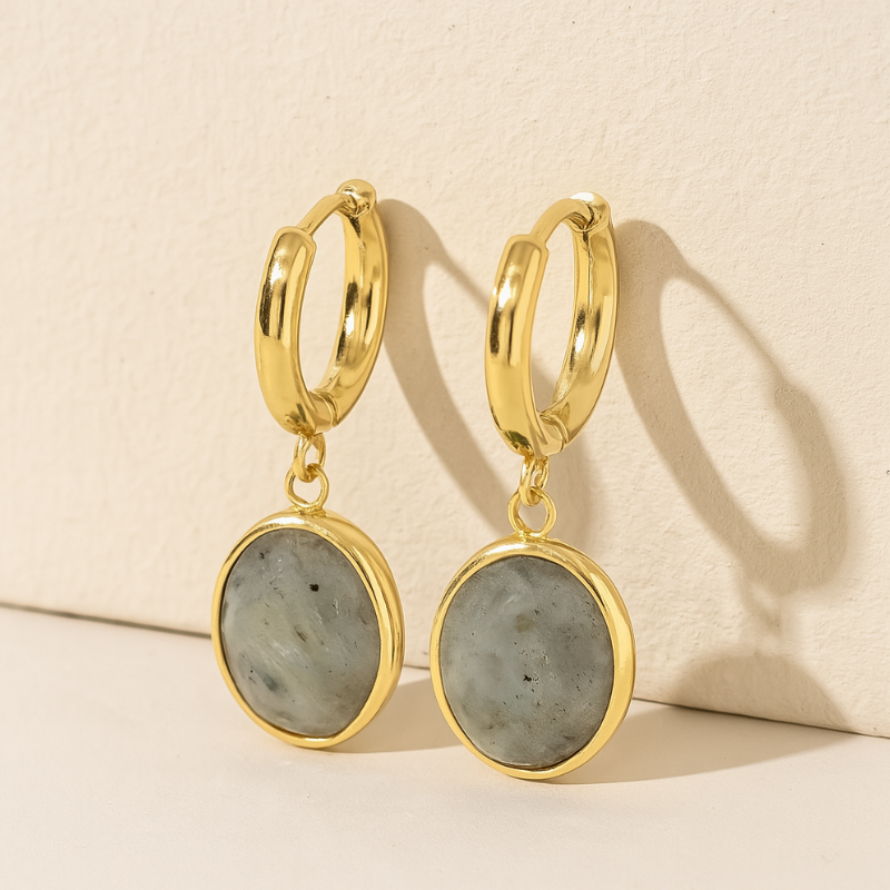 Gold Charm Drop Earrings - Lorena