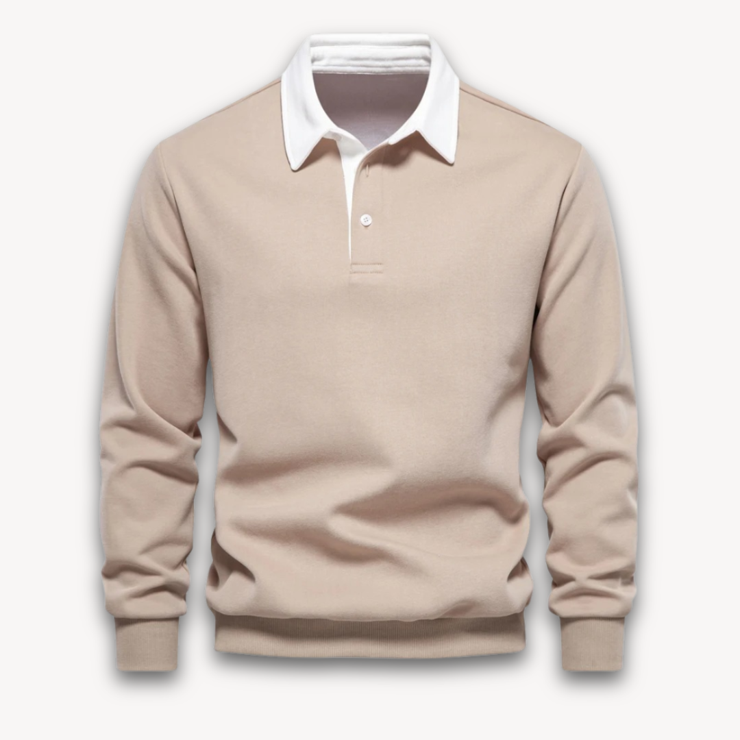 James Cotton Polo Sweater | Collared Long Sleeve Jumper