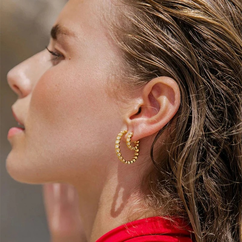 Hive Hoop Earrings Geometric - Alexa