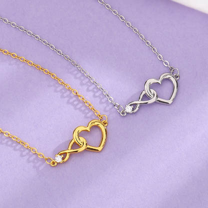 Infinity heart bracelet - Dainty CZ bracelet