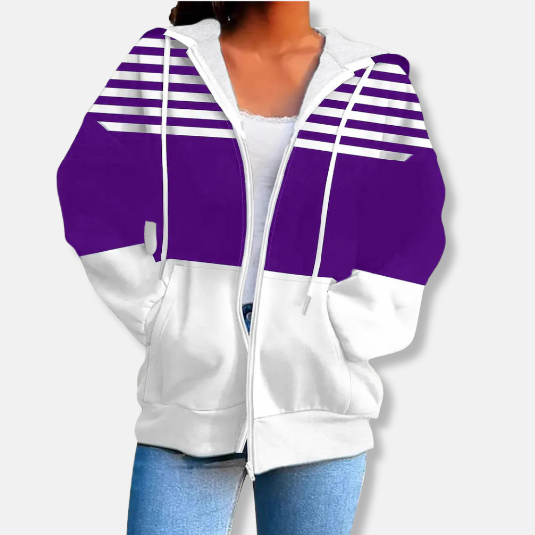 Amelia Fleece Hooded Jacket | Casual Loose Fit Jacket